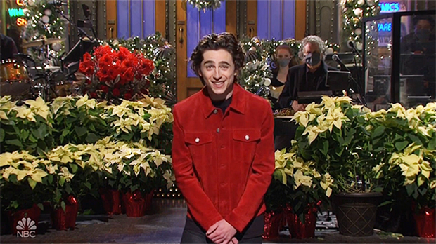 Timothée Chalamet Hilariously Reveals His Mom Did Background On ‘SNL’ In Opening Monologue
