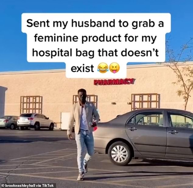 Women are pranking their boyfriends by sending them shopping for made-up feminine hygiene products