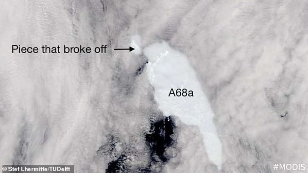World’s largest free-floating iceberg loses a 70 square miles chunk from its northernmost section