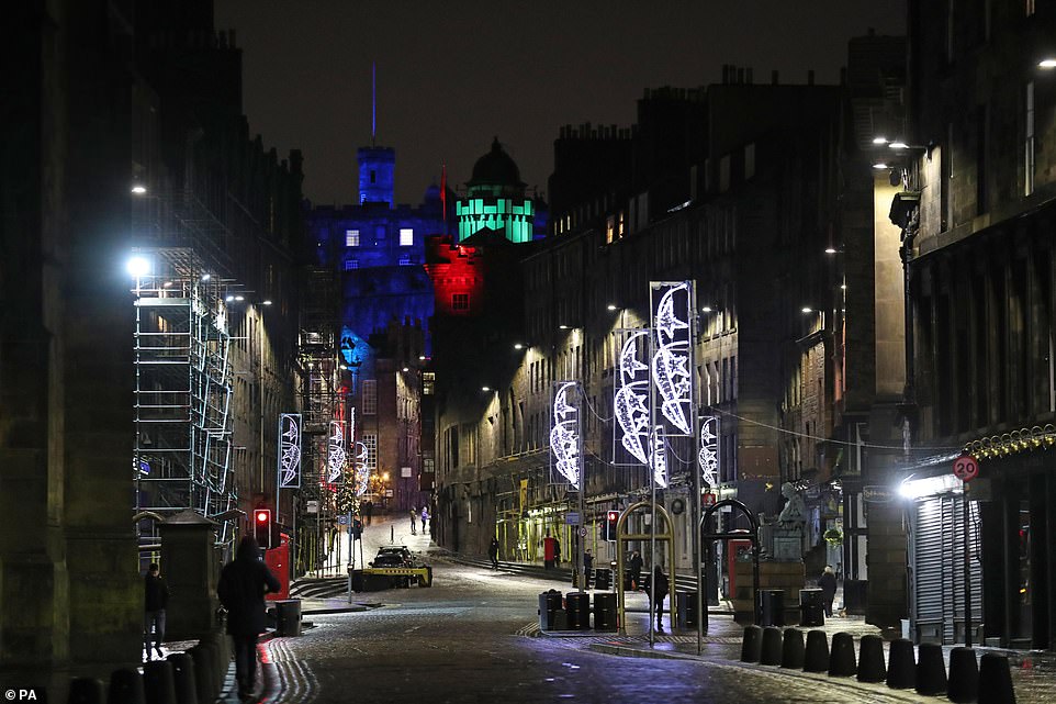 EDINBURGH: The Royal Mile in Edinburgh this evening resembled a ghost town as weary Scots followed Government advice and stayed at home