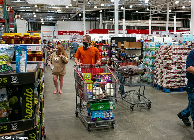 The Union Gap location employs 383 people and will remain open with coronavirus prevention measures. Costco is one of the stores that's kept busy with shoppers throughout the pandemic as it sells food and basic essentials. A view of shoppers at a Costco in Vermont in August above