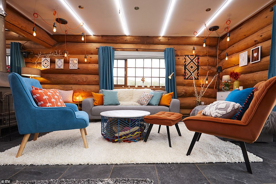 And relax: The three sumptuous log cabins that play host to ITV2’s brand new dating show The Cabins are perfectly designed to put guests at ease