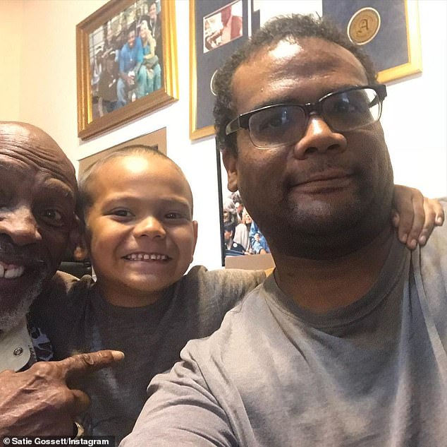 Prostate cancer survivor: Gossett Jr. has two sons - Satie (R, pictured June 21), 46; and Sharron, 43 - from his marriages to ex-wife #2 Christina Mangosing and ex-wife #3 Cyndi James Gossett
