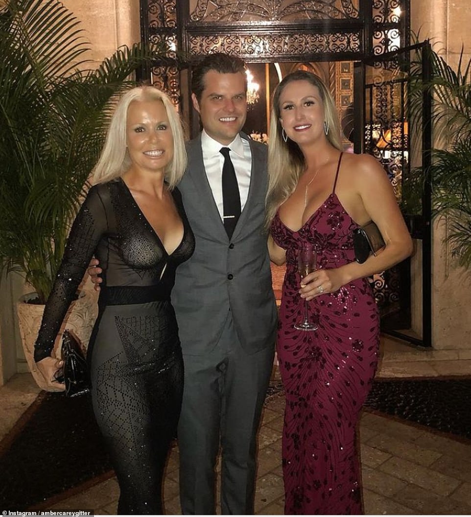 Gaetz and his fiancee were seen dressed to the nines ahead of the new year, but neglected to wear a mask