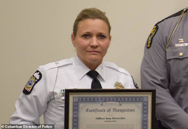 Officer Amy Detwiler says she saw no threat from Hill before he was fatally shot