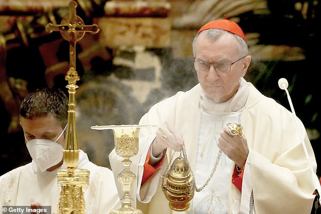 Vatican State Secretary Pietro Parolin leads the Mass for the Solemnity of Mary, the Most Holy Mother of God at St. Peter's Basilica, on January 1