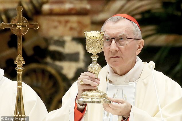 Vatican State Secretary Pietro Parolin leads the Mass for the Solemnity of Mary, the Most Holy Mother of God at St. Peter's Basilica
