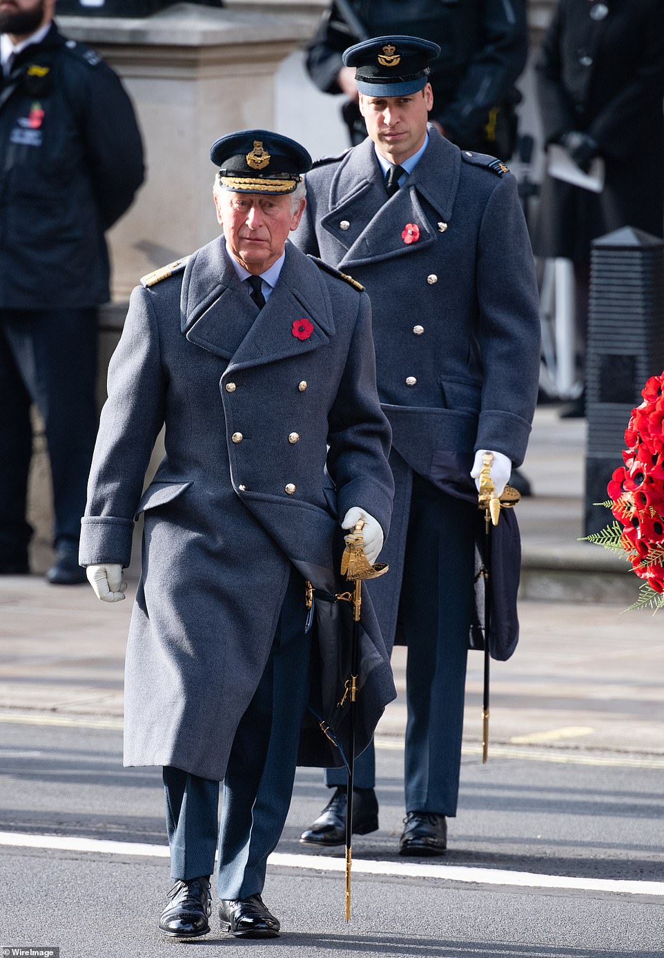 Prince Charles has attempted to keep family relations civil, refusing even to discuss the issue. Pictured: Prince Charles and Prince William at the Cenotaph on Remembrance Sunday