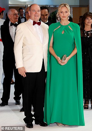 Prince Albert II of Monaco and his wife Princess Charlene arrive for the annual Red Cross Gala in Monaco, July 26, 2019