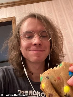 Twitter user @thatfrood from Madison explained that he 'had a dream where there was a food called ¿King¿s Hand¿, a hollow hand made of m&m cookie, filled with Greek salad'