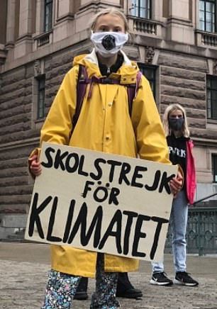 The teenage climate change activist (pictured) became the face of the youth climate movement after launching a solo 'school strike' outside the Swedish parliament aged just 15
