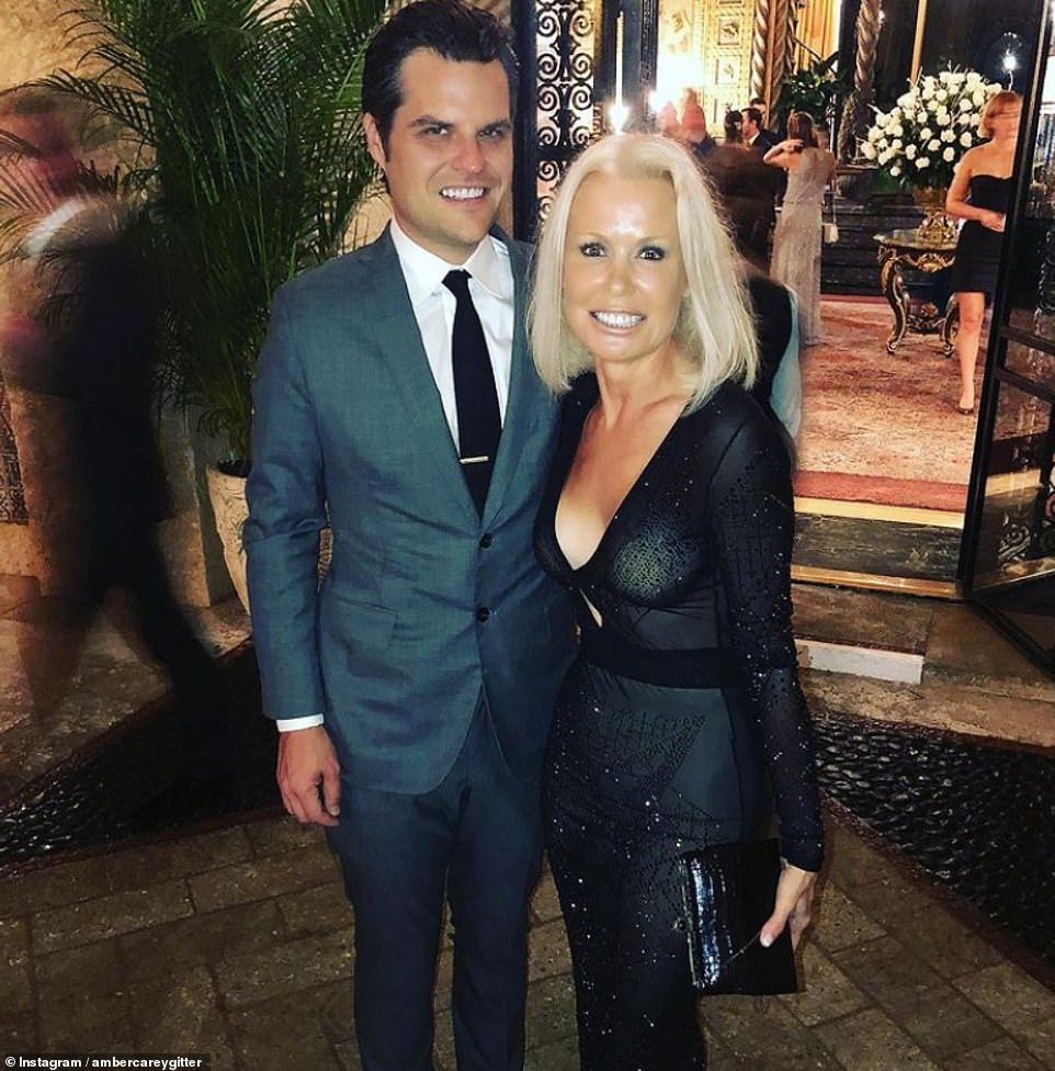 Rep Matt Gaetz, a Florida Republican who recently proposed to girlfriend Ginger Luckey (not pictured) at the resort, was among the guests on Thursday night