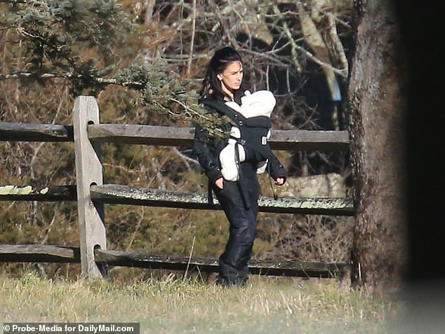 Hilaria was pictured for the first time since since she was forced to confess she had been born in Boston and not the Spanish island of Majorca as she stepped out for a stroll with her kids and husband Alec Baldwin in the Hamptons on Saturday