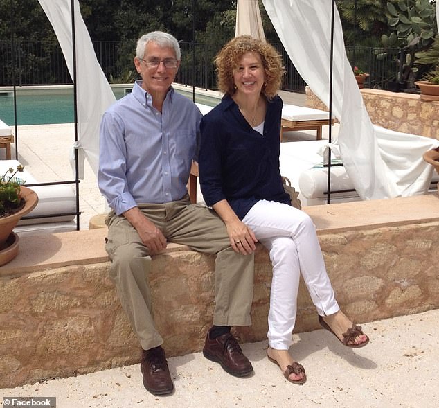 Internet sleuths were quick to uncover details about Hilaria's parents, Dr Kathryn Hayward and David Thomas, pictured, who worked in the US for years before retiring to Majorca in 2011
