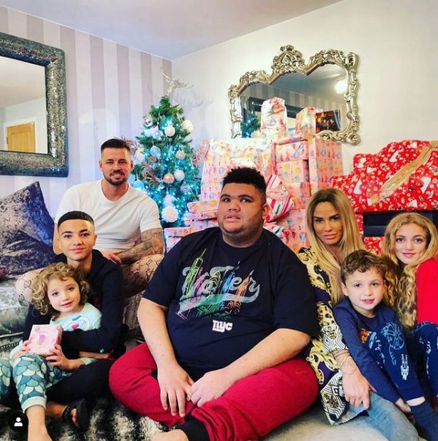The loved up former glamour model spent the festive season with her five kids and car dealer Carl, 31, after an emergency trip to Turkey to fix a botched dental job
