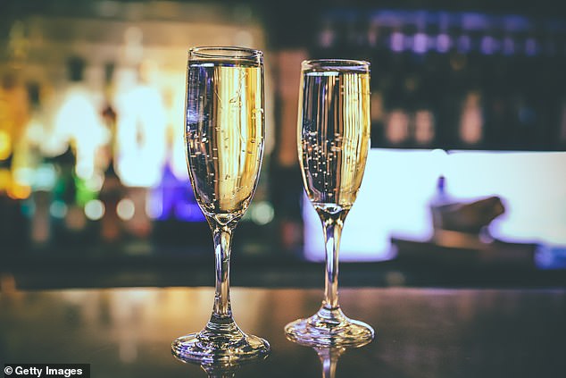 A large glass of wine contains roughly 220 calories while a flute of prosecco has just 85
