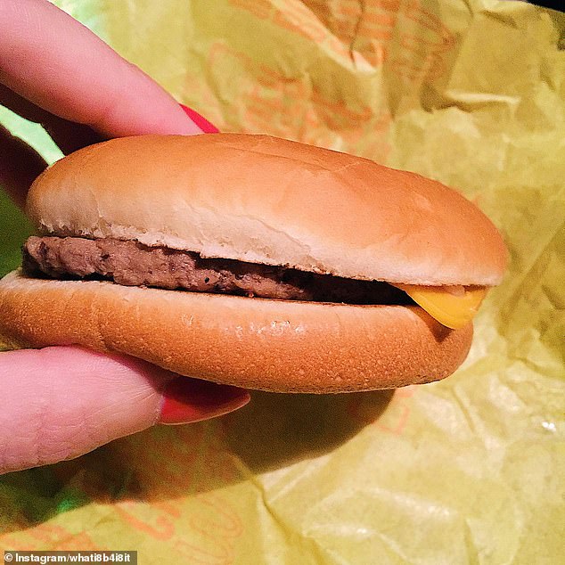 A standard McDonalds cheeseburger (pictured) contains 263 calories