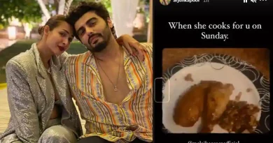 Arjun Kapoor can’t hide his happiness as Malaika Arora cooks for him on a Sunday
