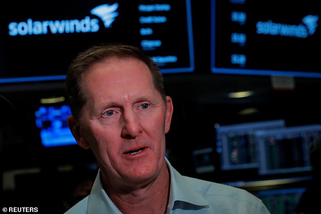 Past and current employees SolarWinds had lackluster security measures in place. Chief Executive Kevin B. Thompson (above) cut common security practices to save costs and his approach almost tripled SolarWinds' annual profit margins to more than $453million in 2019 from $152milliom in 2010