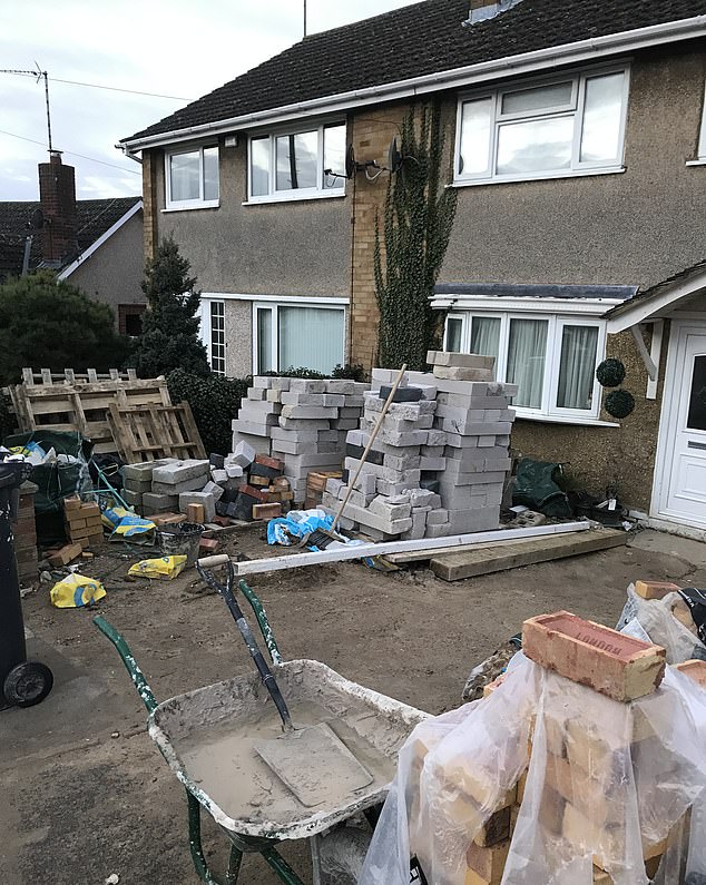The builder assured the couple that they would remove the rubble left dumped in their garden but the couple say this did not happen