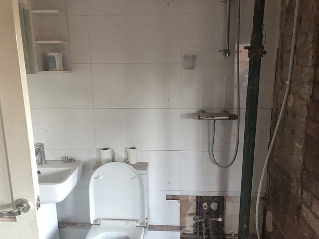 Despite telling her she would only need to be out of the house for ten days, her bathroom was found like this four months later