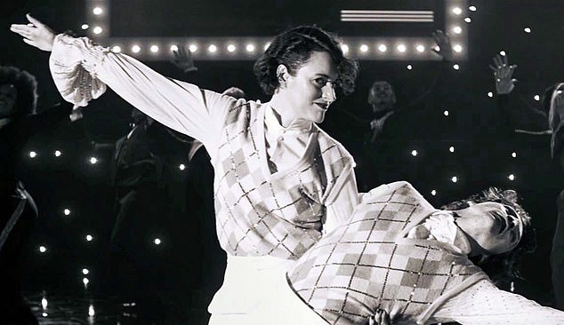 The pair perform a dance routine in the black and white video while wearing matching Gucci outfits