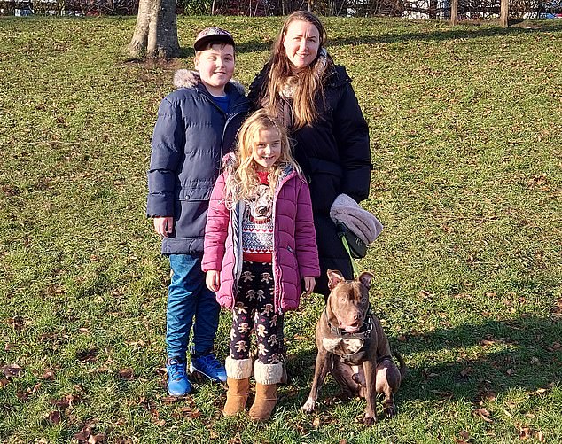 Ella Brucher, 35, a self-employed cleaner, has two children, Scarlet, six, and Dominic, ten, (pictured together) in Purley which is in Tier 4. Ms Brucher said: 'After not being able to work at all for three months earlier in the year, it's very difficult – and more than that, it's hard for the children, too. They want to be back at school.'
