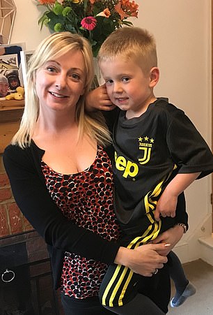 Rachel Allen, 40, is a single mother to Lewis, seven, (pictured together) and runs a social media consultancy from her Tier 4 home in Milton Keynes, Buckinghamshire. She says: 'As a self-employed single parent trying to maintain a business that was decimated at the start of lockdown, school is a lifeline for me'