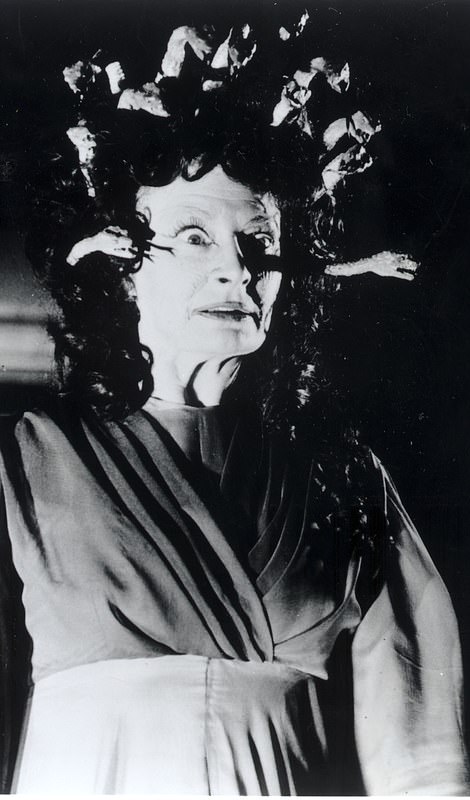 Barbara Shelley as the monster in The Gorgon