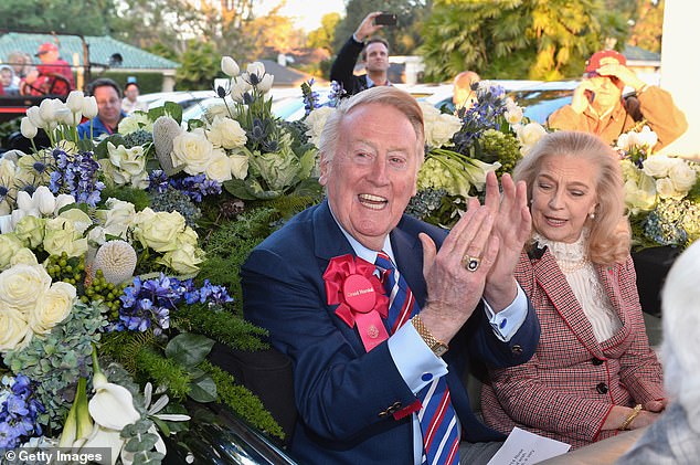 New year's smiles: The couple was snapped at the 2014 Rose Parade in Pasadena, California