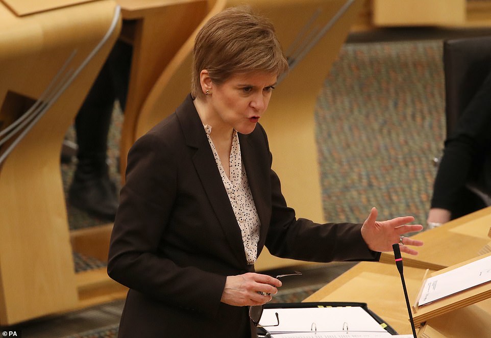 The Prime Minister's address from 10 Downing Street came after Nicola Sturgeon plunged Scotland into a new lockdown there from midnight tonight