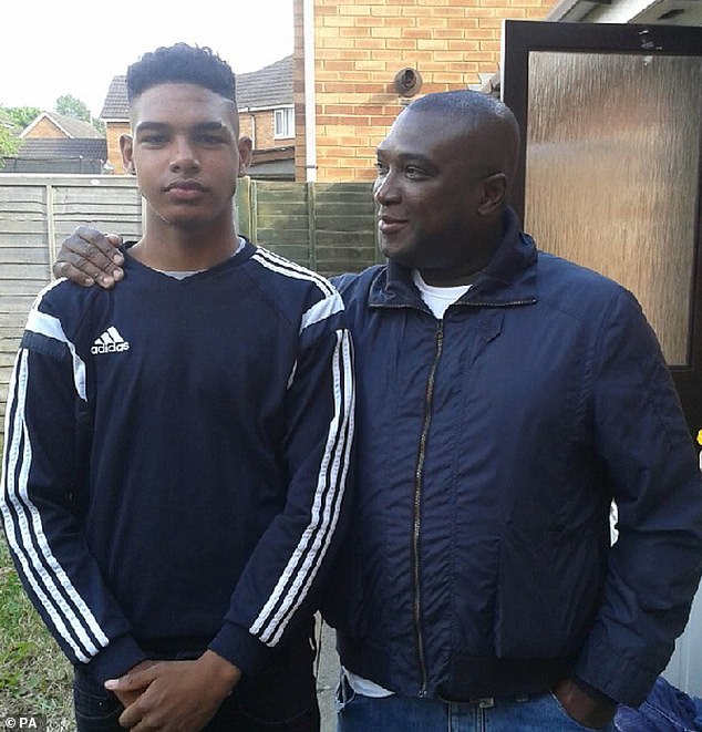 Dom Ansah, a keen football fan, pictured with his father, Earl Bevans before his death in 2019