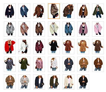 Different Colored Shearling Coat