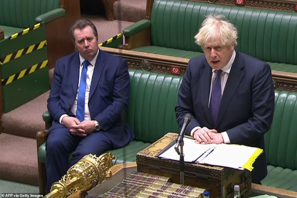 Boris Johnson speaking in the Commons today new lockdown legally came into force this morning, ensuring people can't leave home without a 'reasonable excuse' or face fines of £200 upwards