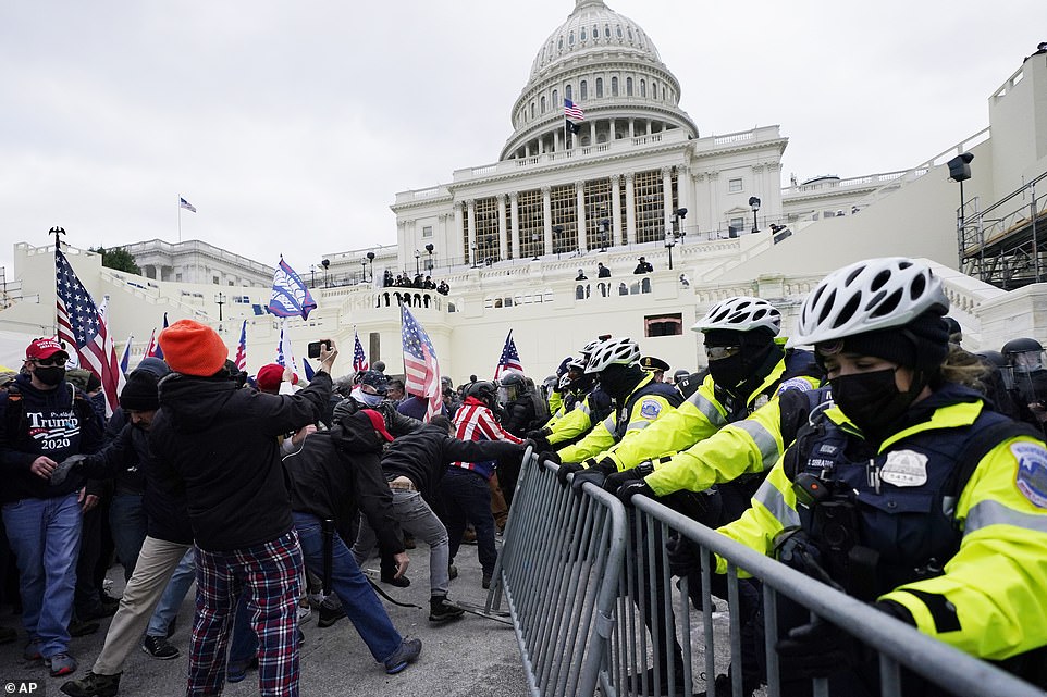 An army of Donald Trump’s supporters stormed Congress Wednesday after he told them to march on the Capitol – with Mike Pence, Nancy Pelosi and lawmakers rushed to safety as thousands threatened to break through police barricades