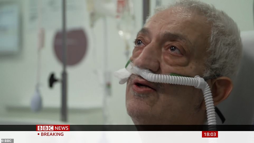 One patient, Attila, 67, opened up about the trauma of suffering from the virus. He said: 'It knocked me out. I didn't think I would make it. There is no oxygen around. It's very frightening'