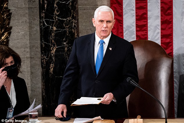 Vice President Mike Pence, who presided over the count on Wednesday, would take office if Trump were removed