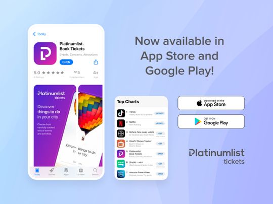 Platinumlist ranks 5th in UAE App Store