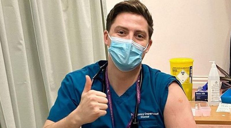 Dr Alex George ’emotional’ as he finally receives the coronavirus vaccine