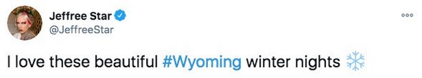 He joked he was in Wyoming