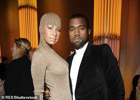Acrimonious split: Kanye's most high-profile romance pre-Kimye was with model and social media star Amber Rose (pictured 2010)