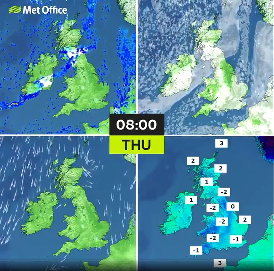 Large parts of Britain awoke to temperatures below freezing this morning, with highs only reaching 3C as winter takes hold
