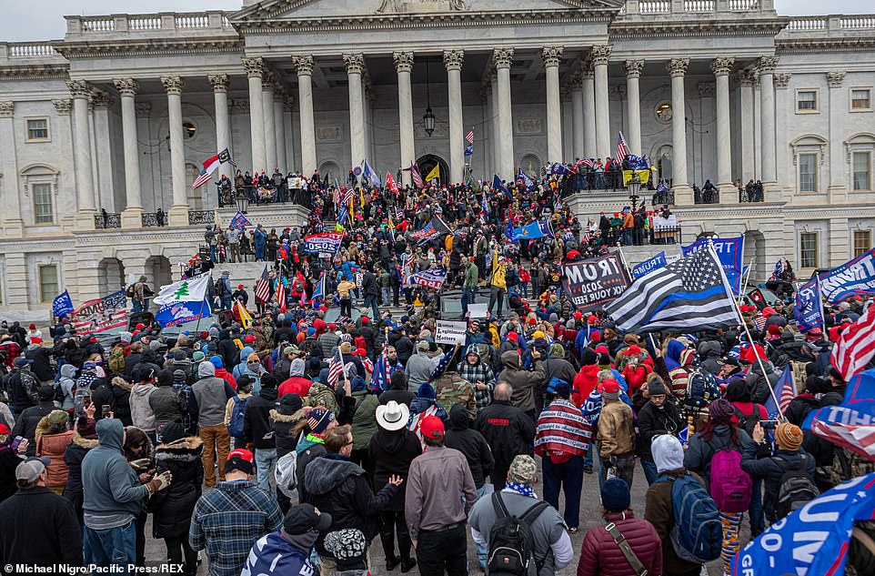 On January 6, 2021, Pro-Trump supporters and far-right forces flooded Washington DC to protest Trump's election
loss. Hundreds breached the U.S. Capitol Building