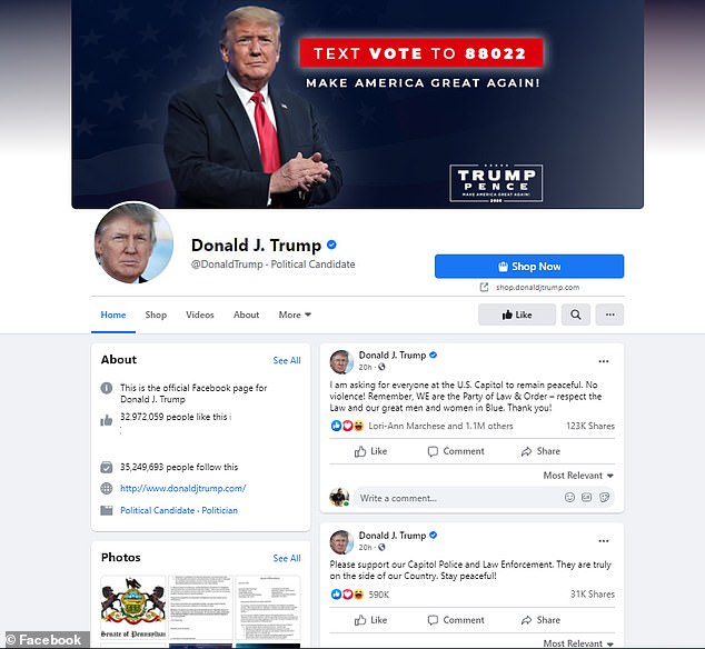 In the 13 days left in his presidency, Trump will not be able to communicate to his more than 35.2 million followers on Facebook