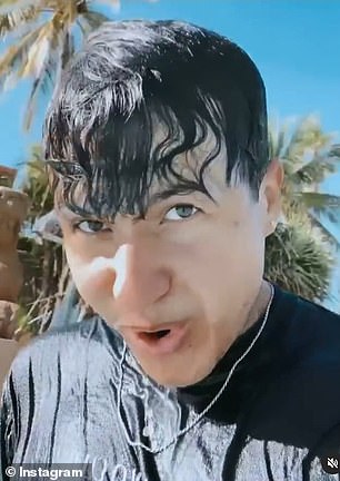 Letting loose: Bryant posted a video of himself going down a waterslide at the Atlantis resort in Nassau and tagged his location as the Bahamas