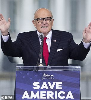 Giuliani is Trump's personal attorney and the man who spearheaded the president's failed legal efforts to overturn the presidential election