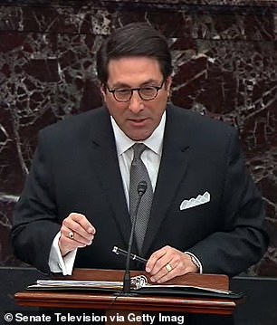 Jay Sekulow speaking during Trump's first impeachment trial
