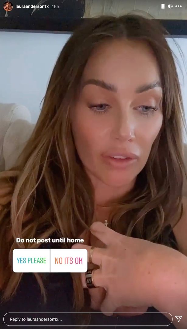 Laura Anderson spoke to fans in an Instagram video
