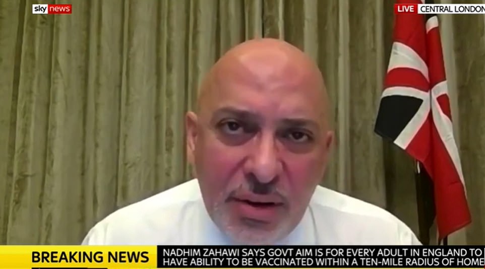 Vaccines minister Nadhim Zahawi this morning suggested that shops are in the firing line, stressing the need for everyone to wear masks and follow one-way systems in supermarkets