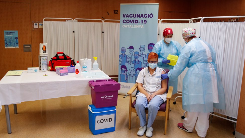 Vaccination in Lleida, Spain